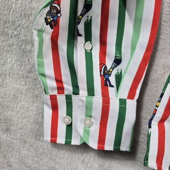 NWT Men's The Roosevelts RSVLTS Bob Ross Christmas Button Down Shirt Sz Large - Picture 8 of 13